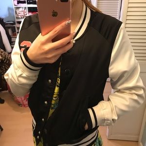 H&M Emboidered StainBaseballJacket